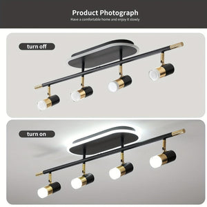 4-Light Modern Led Track Lighting Modern Chandelier