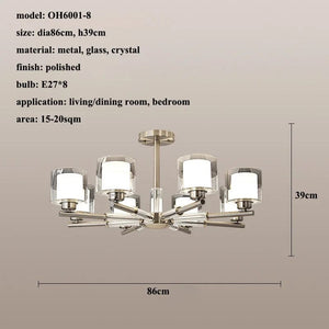 Amanda Modern Silver Chandelier Modern Chandelier