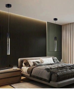 Angel Crystal Bedside Pendant Light Modern Chandelier