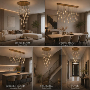 Aura Modern Copper Chandelier Modern Chandelier