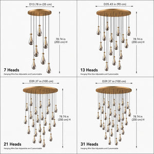 Aura Modern Copper Chandelier Modern Chandelier
