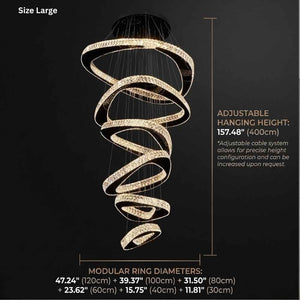 Aureli Crystal Spiral Chandelier Modern Chandelier