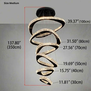 Aureli Crystal Spiral Chandelier Modern Chandelier