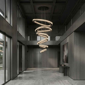 Aureli Crystal Spiral Chandelier Modern Chandelier