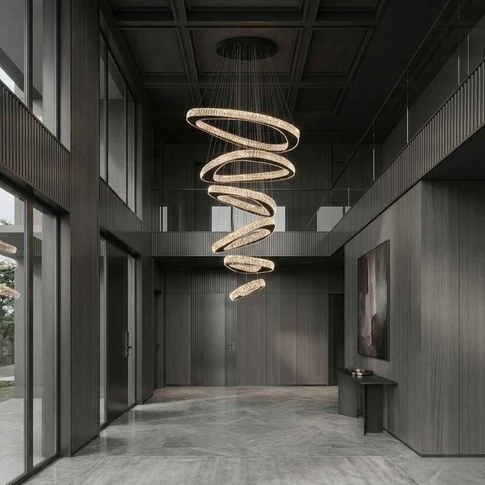 Aureli Crystal Spiral Chandelier Modern Chandelier