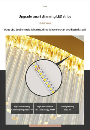 Elyan Led Crystal Chandelier Modern Chandelier