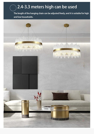 Elyan Led Crystal Chandelier Modern Chandelier