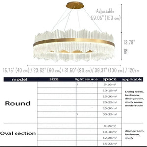 Elyan Led Crystal Chandelier Modern Chandelier