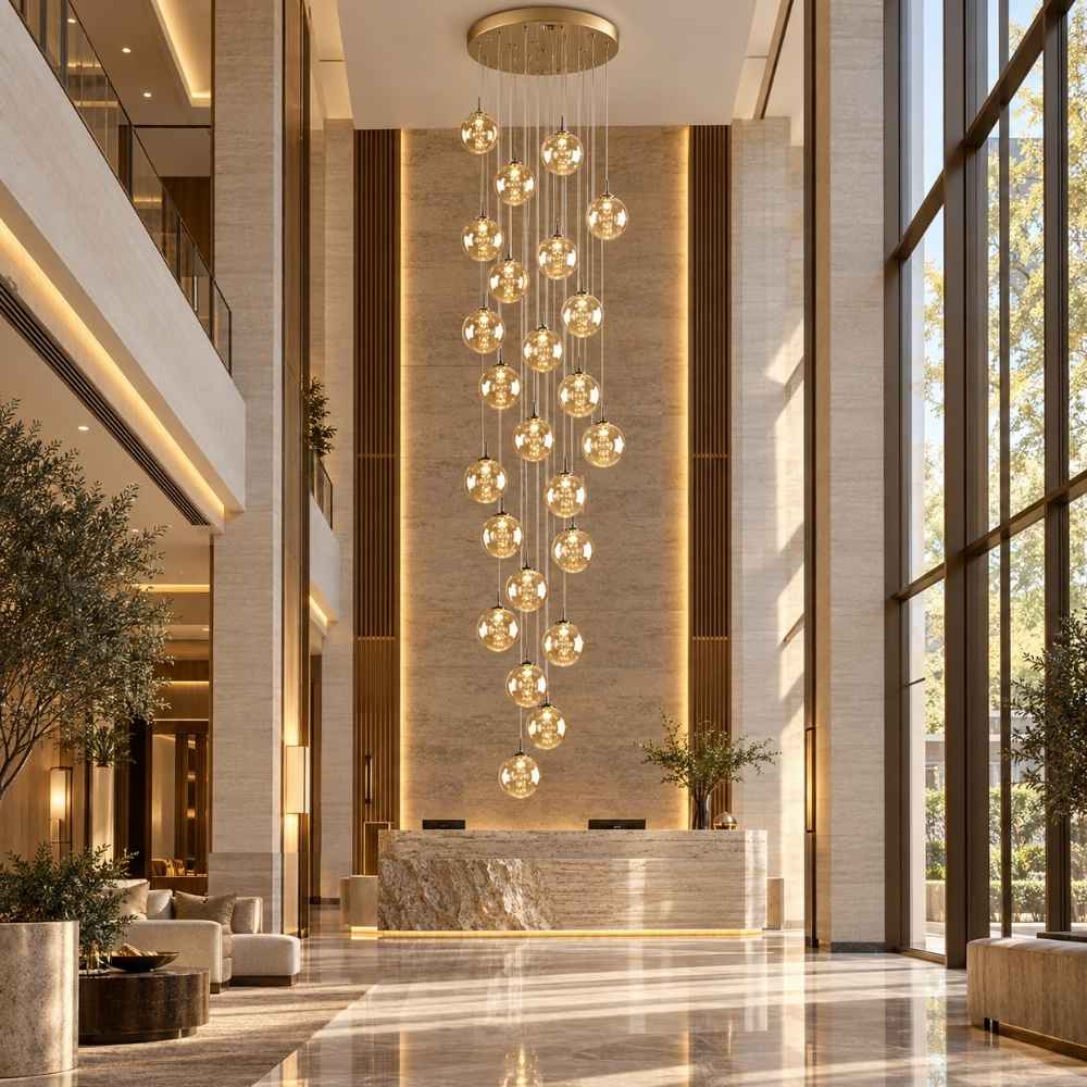 Flow High Ceiling Chandelier Modern Chandelier