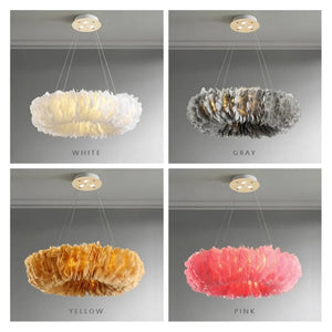 Glade Ostrich Feather Chandelier Modern Chandelier