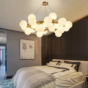 Holly Milk Glass Chandelier Modern Chandelier