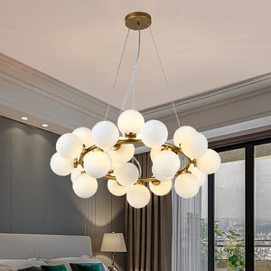 Holly Milk Glass Chandelier Modern Chandelier