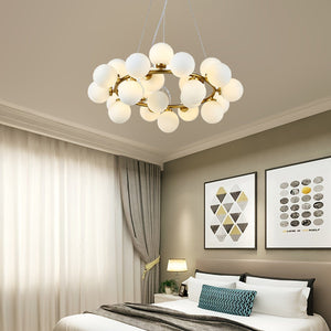 Holly Milk Glass Chandelier Modern Chandelier