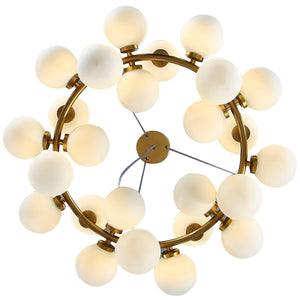 Holly Milk Glass Chandelier Modern Chandelier