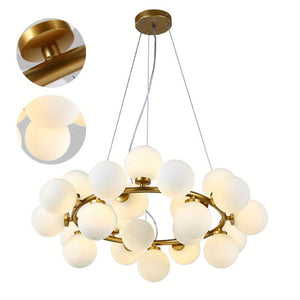 Holly Milk Glass Chandelier Modern Chandelier