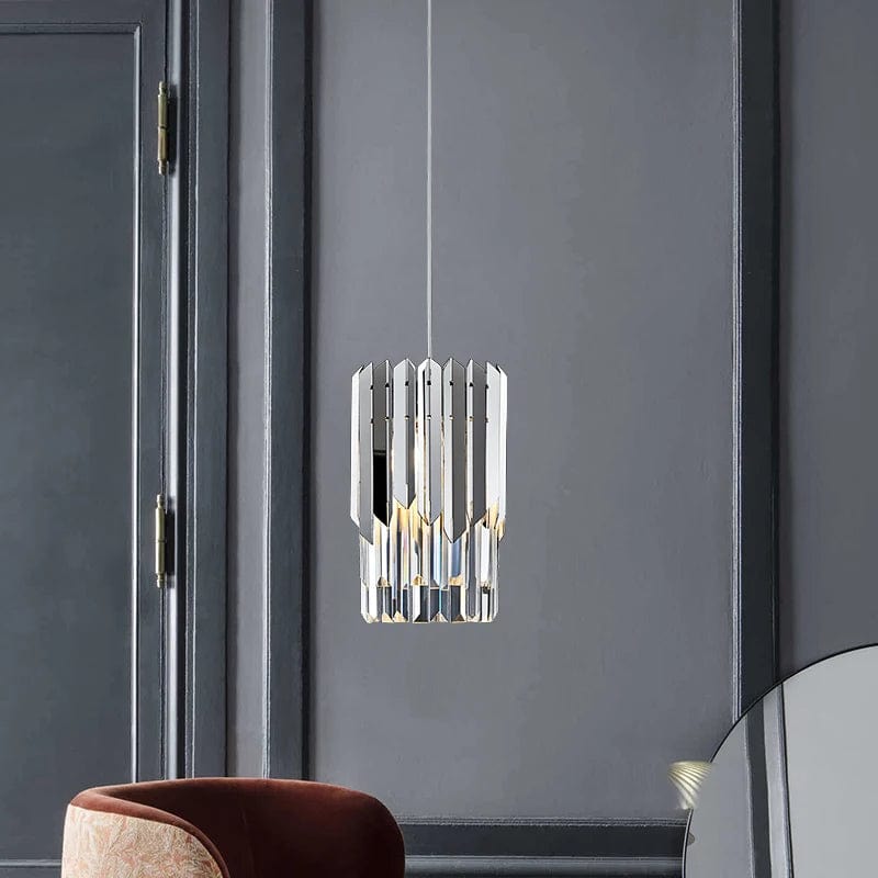 Irie Modern Crystal Pendant Light Chrome / Warm White 3000K Modern Chandelier