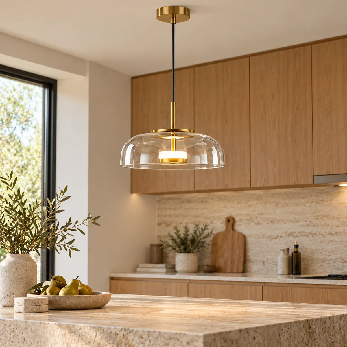 Karla Led Pendant Light Transparent / Warm White 3000K Modern Chandelier