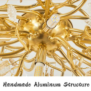 Kelie Art Deco Crystal Chandelier Modern Chandelier