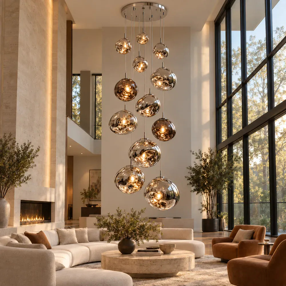 Lava Bubble Pendant Chandelier | 3-25 Lights, Round & Linear
