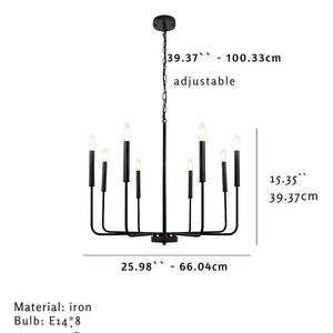 Lissa Rustic Iron Chandelier Modern Chandelier