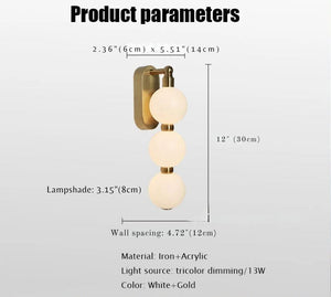 Lyric White Ball Wall Light Modern Chandelier