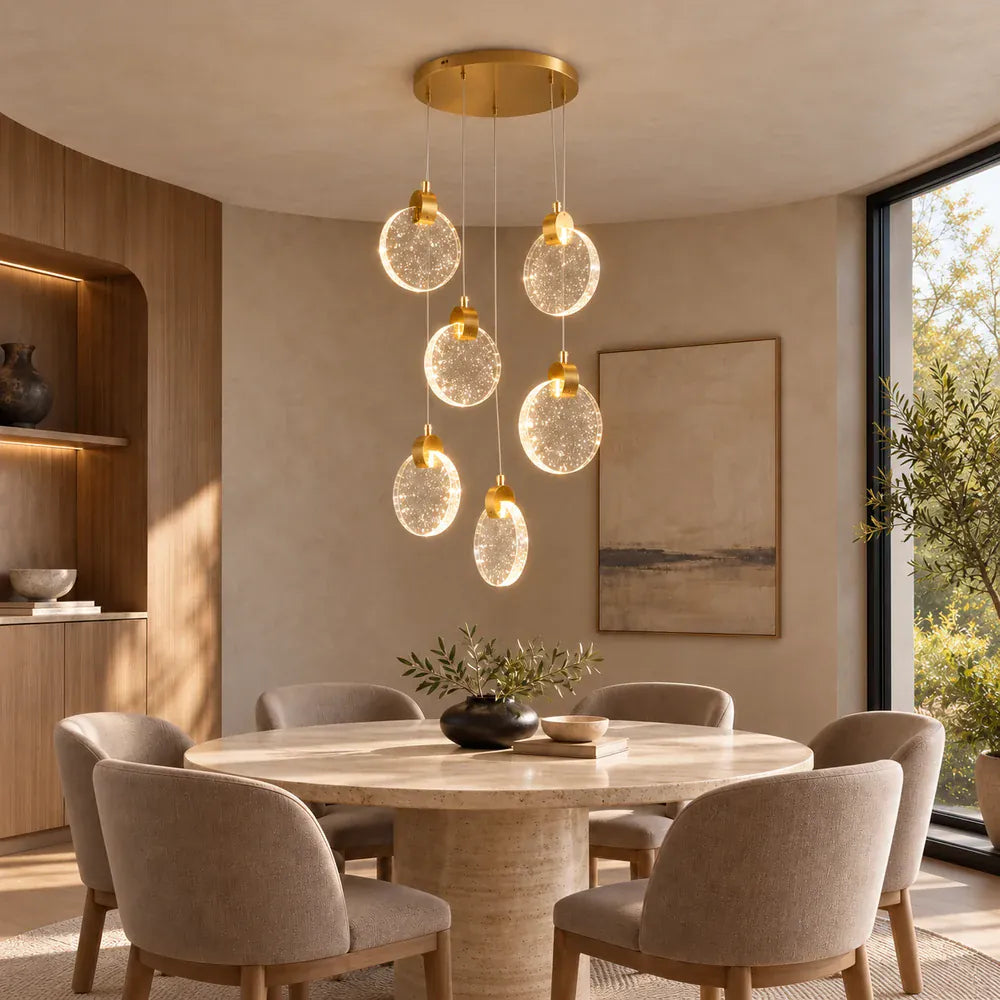 Mabel Staircase Long Chandelier 3 / Warm White 3000K Modern Chandelier