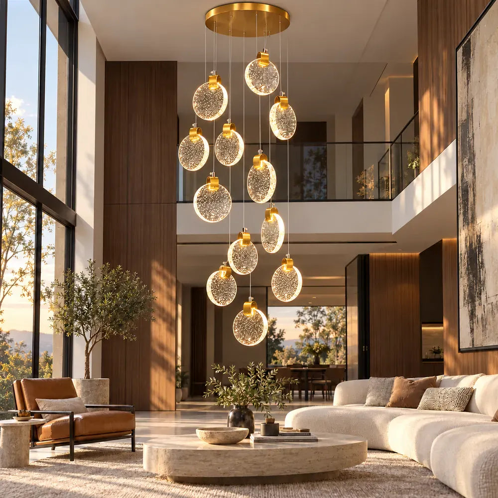 Mabel Staircase Long Chandelier 6 / Warm White 3000K Modern Chandelier