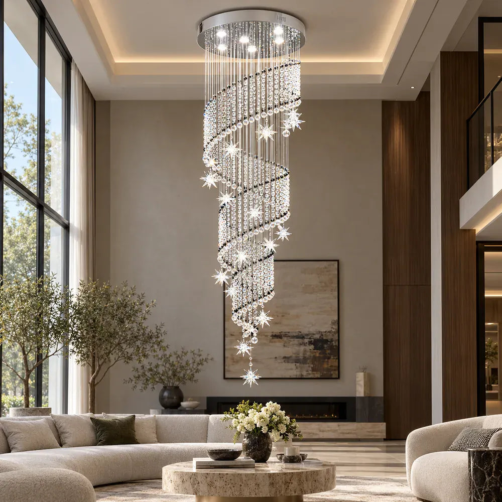 Maize Crystal Stairwell Chandelier Modern Chandelier