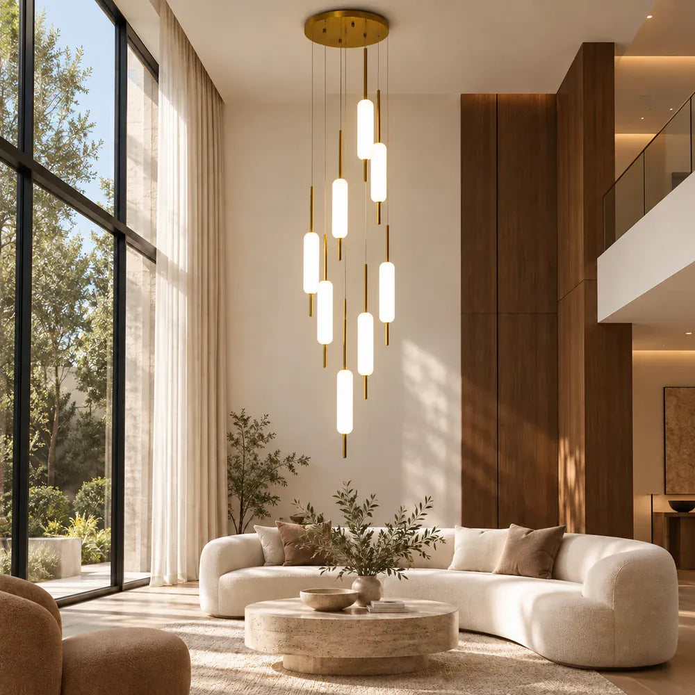 Mark Led Staircase Chandelier 6 / Warm White 3000K Modern Chandelier