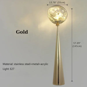 Mary Tall Lava Floor Lamp Gold Modern Chandelier