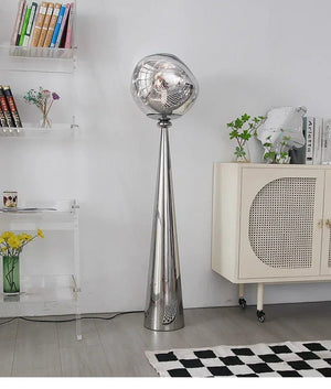 Mary Tall Lava Floor Lamp Silver Modern Chandelier