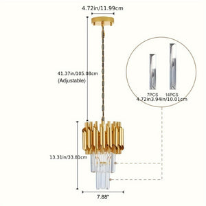 Misty Black Crystal Pendant Light Modern Chandelier