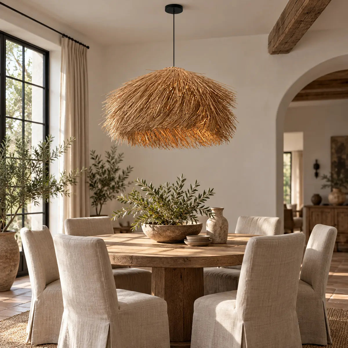 Piper Rattan Pendant Chandelier Modern Chandelier