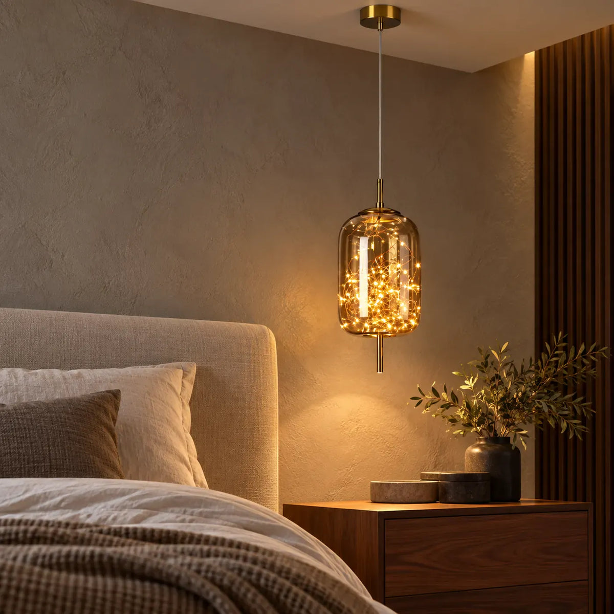 Prism Modern Glass Pendant Lamp A / Amber / Warm White 3000K Modern Chandelier