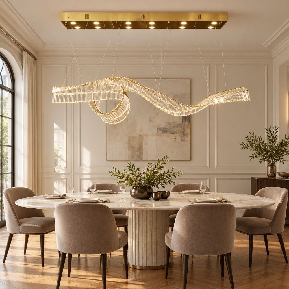 Sevya Kitchen Island Crystal Chandelier Modern Chandelier