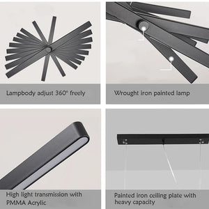 Skye Linear Contemporary Chandelier Modern Chandelier