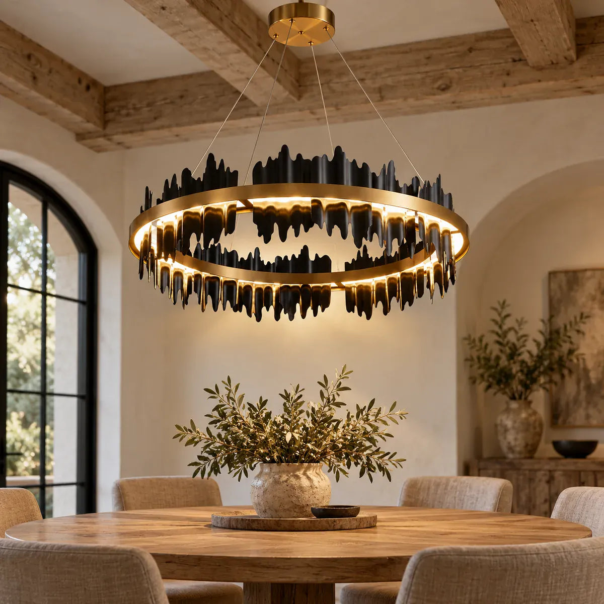 Sophia Modern Round Chandelier 23.62" (60 cm) / Warm White 3000K Modern Chandelier