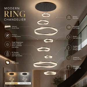 Sue Modern Ring Staircase Chandelier Modern Chandelier