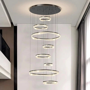 Sue Modern Ring Staircase Chandelier Modern Chandelier