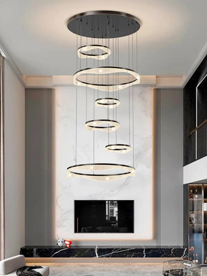 Sue Modern Ring Staircase Chandelier Modern Chandelier