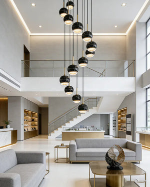 Toria Marble Multi Pendant Chandelier Black / 1 / Warm White 3000k Modern Chandelier