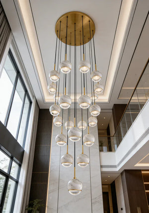 Toria Marble Multi Pendant Chandelier White / 1 / Warm White 3000k Modern Chandelier