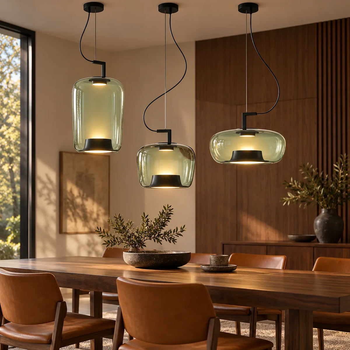 Verona Glass Dome Pendant Light Modern Chandelier