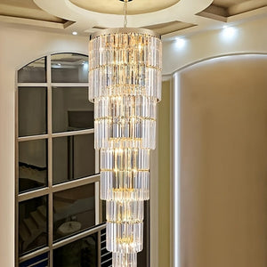 Zane Large Foyer Crystal Chandelier Modern Chandelier
