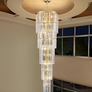 Zane Large Foyer Crystal Chandelier Modern Chandelier