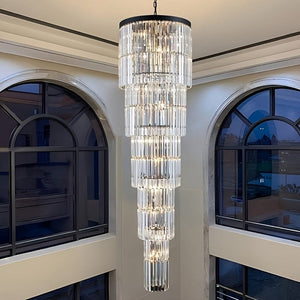 Zane Large Foyer Crystal Chandelier Modern Chandelier