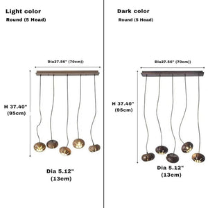 Zarmel Wood Cluster Pendant Light Modern Chandelier