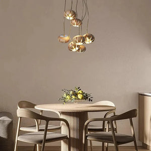 Zarmel Wood Cluster Pendant Light Modern Chandelier