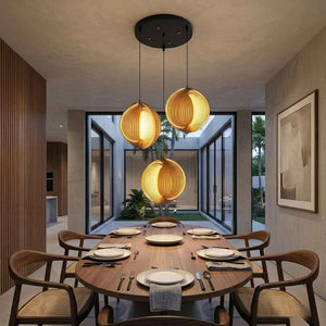 Zirel Rustic Wood Staircase Chandelier Modern Chandelier