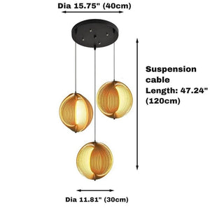 Zirel Rustic Wood Staircase Chandelier Modern Chandelier